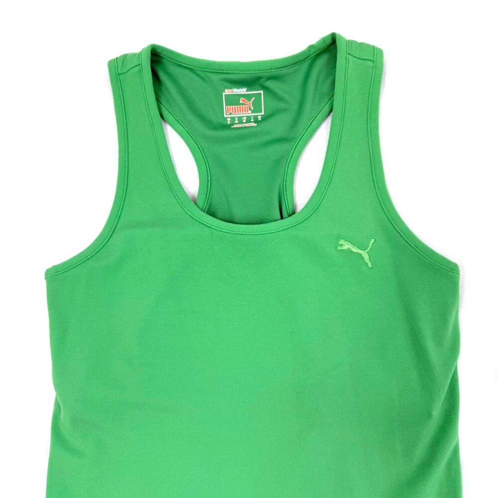 Puma Women's Green Cell Dry Active Racerback Training Tank Top Size Medium